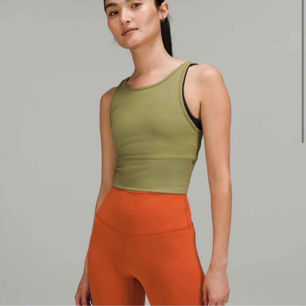 Lululemon Power Pivot Ribbed Tank Ribbed Crop Top Reversible - Picture 2 of 7